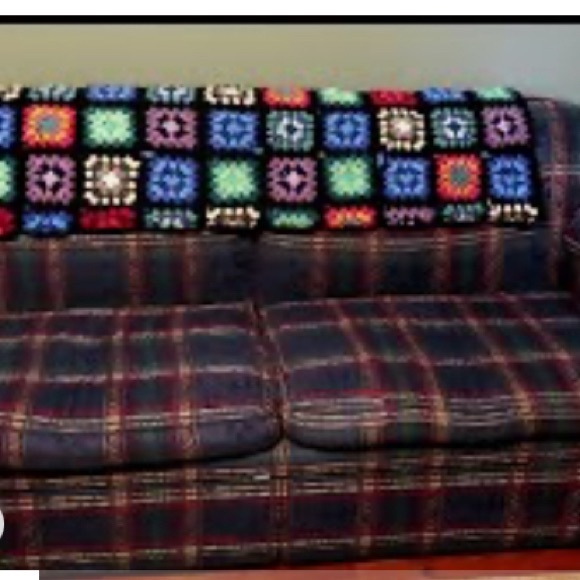 Vintage Roseann Inspired Large Granny Square Crochet Blanket Throw 72 x 44 - Picture 1 of 7